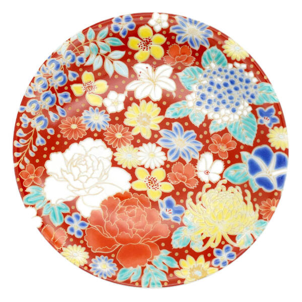 楽天市場】九谷焼 青郊窯4号角皿揃（5枚セット）赤かぶSK-012 : 九谷