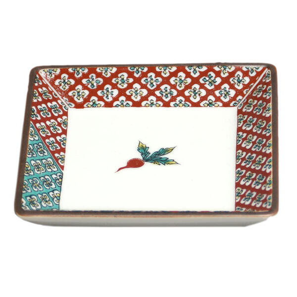 楽天市場】九谷焼 青郊窯4号角皿揃（5枚セット）赤かぶSK-012 : 九谷