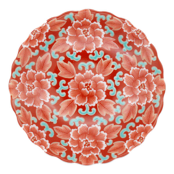 楽天市場】九谷焼 青郊窯4号菊皿揃（5枚セット）時代画風SK-019