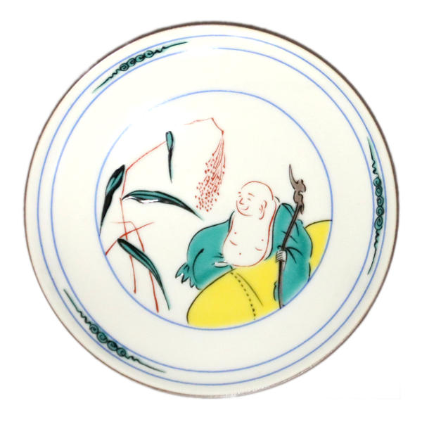 楽天市場】九谷焼 青郊窯豆皿 古九谷青手瓢箪割松図MC-06 : 九谷陶芸