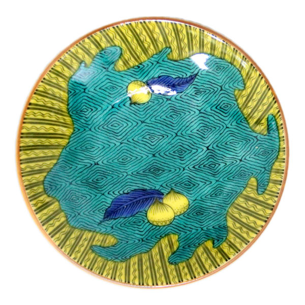 楽天市場】九谷焼 青郊窯豆皿 古九谷青手瓢箪割松図MC-06 : 九谷陶芸