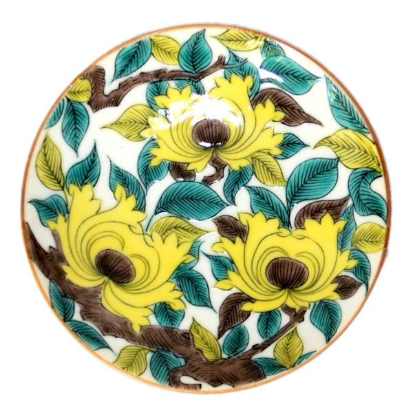 楽天市場】九谷焼 青郊窯豆皿 古九谷青手瓢箪割松図MC-06 : 九谷陶芸