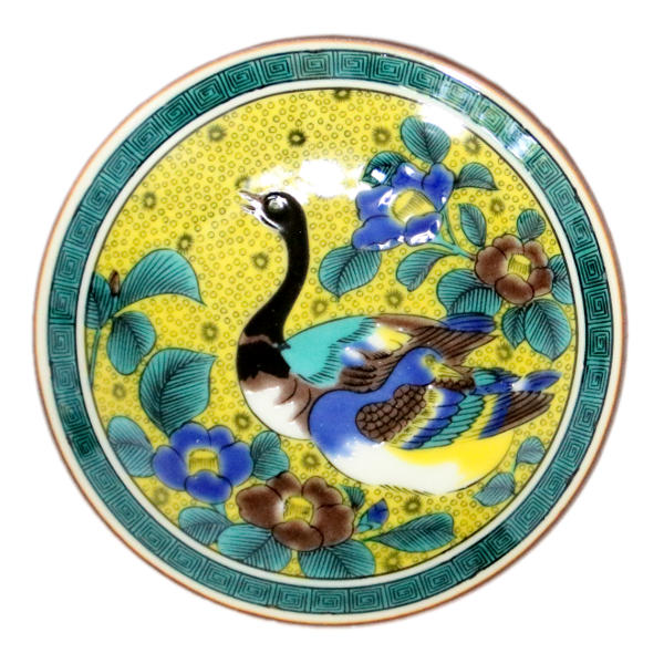 楽天市場】九谷焼 青郊窯豆皿 古九谷青手瓢箪割松図MC-06 : 九谷陶芸