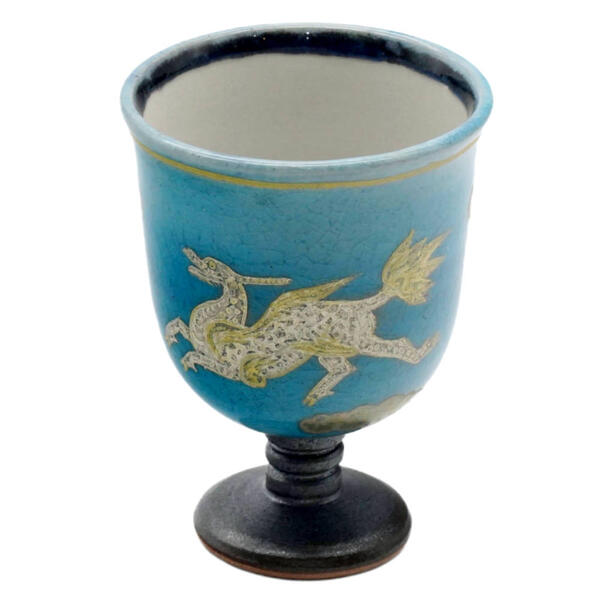 苧野憲夫 九谷焼馬上盃 彩流現ナマ彩 キリン 10013082