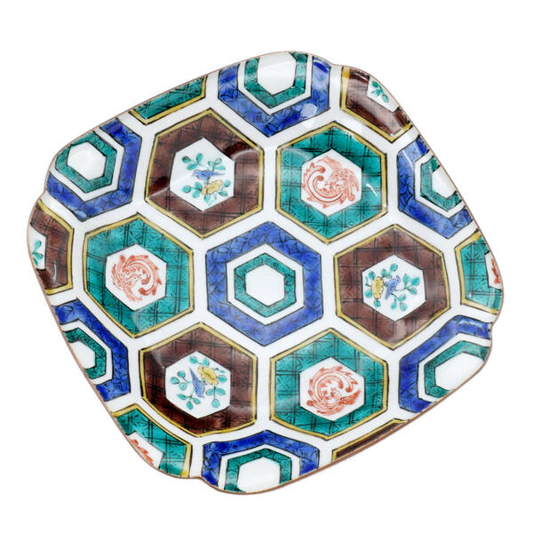 楽天市場】三ツ井為吉 九谷焼9号六角大鉢 山水 : 九谷陶芸 北山堂 楽天