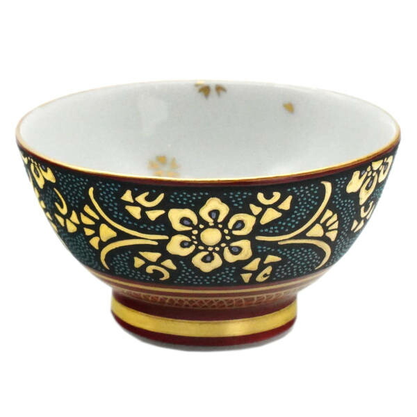 楽天市場】仲田錦玉 九谷焼酒盃 渦打青粒盛金鉄仙唐草 内金彩No.220