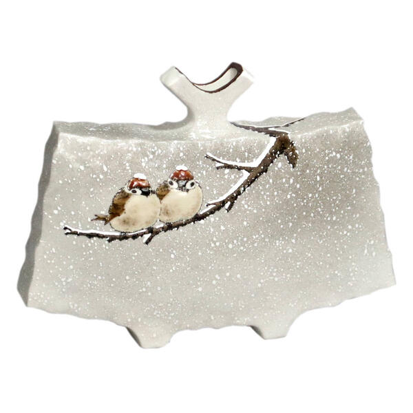 楽天市場】九谷焼 扁壷（Y口中型）二雀図 中村陶志人 送料無料 花器