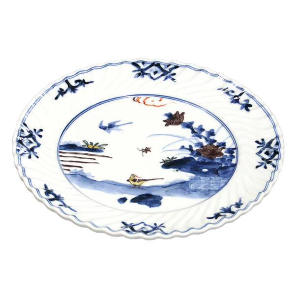 山本長左　異邦人　ケーキ皿 Amazon.co.jp: 山本長左 宮内庁御用達 九谷焼ケーキ皿 異邦人