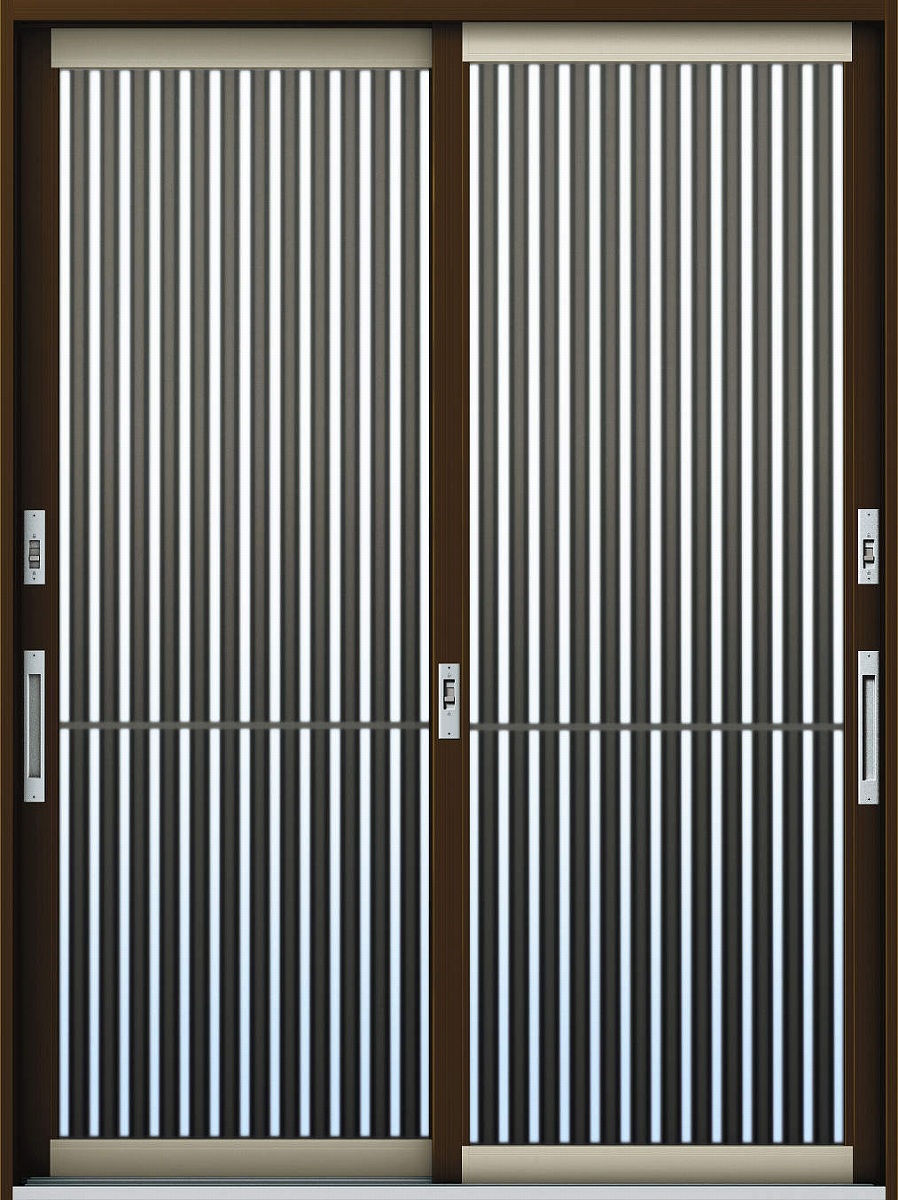 YKKAP玄関 玄関引戸 れん樹[現代和風] 6尺2枚建[ランマ通し] C04[アルミ色]：単板ガラス[幅1900mm&times;高2230mm]【ykk】【YKK玄関引き戸】【引き戸】【れんじゅ】【玄関戸】【玄関ドア引戸】｜ノース＆ウエスト 184,538円