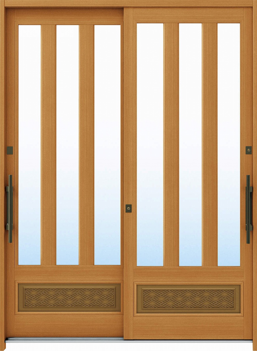 YKKAP部屋の入り口 断熱部屋の入り口引戸 れん樹[言い慣わし和風] 6尺2枚建[ランマ通し] A08[肌理柄]：複層硝子[幅1690mm×高2230粍]【ykk】【YKK部屋の入り口引き戸】【れんじゅ】【部屋の入り口戸】【部屋の入り口部屋の入り口引戸】【gennkann】