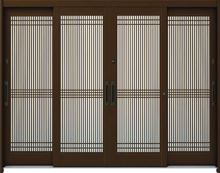 楽天市場】YKKAP玄関 玄関引戸 れん樹[伝統和風] 9尺4枚建[ランマ無