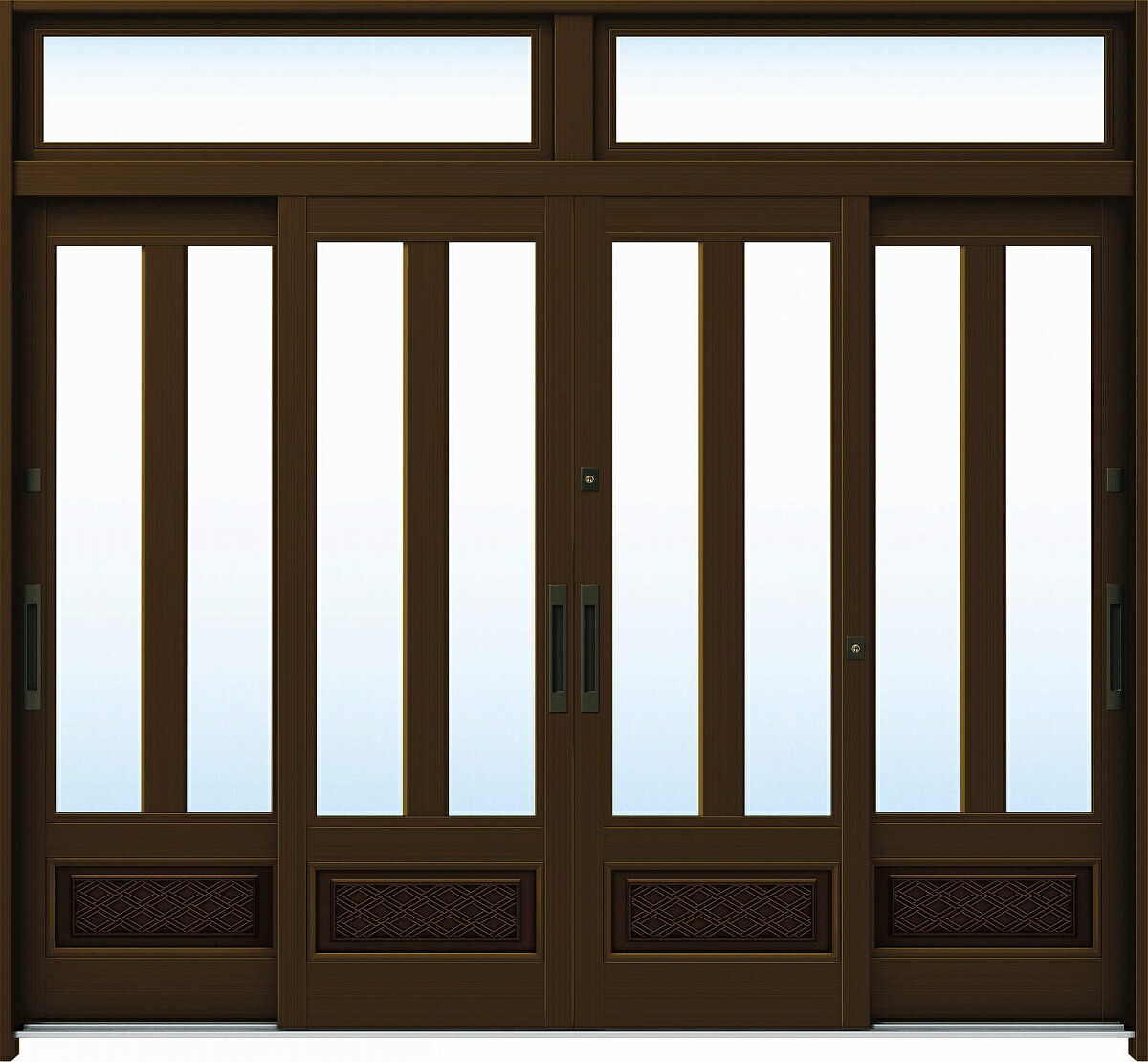 楽天市場】YKKAP玄関 玄関引戸 れん樹[伝統和風] 9尺4枚建[ランマ無