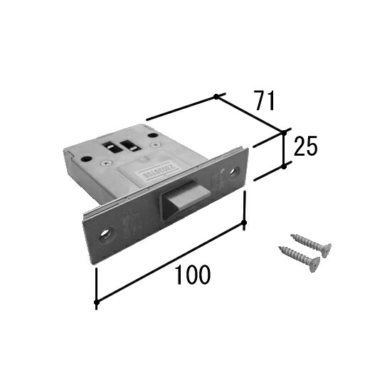 旧立山アルミ補修用部品 玄関ドア 錠 [PKD9205-A] 刻印:GOAL PY 錠ケース 箱錠 主錠 ラッチケース 正規品・既存穴そのまま・交換用セット 立山アルミ取り替え部品