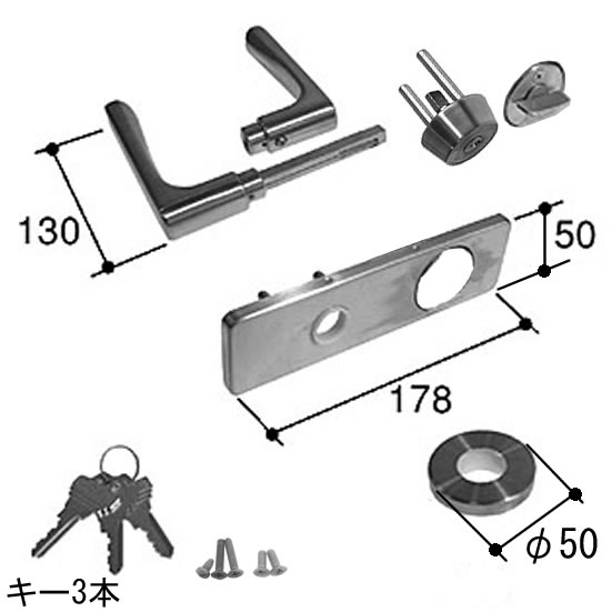 旧立山軽銀取りつくろう用部分品 部屋の入り口部屋の入り口 錠 [PKD4177-A] 鍵を掛ける仕掛ける 決勝点製 TX アパルトマン部屋の入り口用生き肝手持ち部分 円柱 総締め曲がること 鍵3本仕掛ける 置き目品・既存穴そのまま・取り替えっこ用仕掛ける 立山軽銀取替部分品