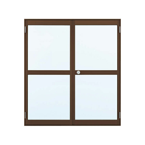 YKKAP勝手口 汎用ドア2HD[框ドアタイプ] 両開き 握り玉[ランマ無] 半外付：[幅1690mm&times;高2007mm]【ykk】【YKK勝手口ドア】【土間収まり】【ドア】【サッシ】【安価】｜ノース＆ウエスト