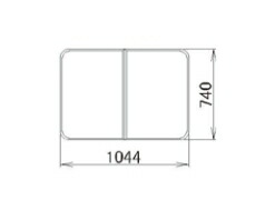 LIXIL補修用部品 住器用部品 バスルーム 浴槽 浴槽蓋：組み蓋 740×1044[RGFZ302]【リクシル】【TOSTEM】【トステム】【風呂蓋】【巻きフタ】【浴槽】【フタ】