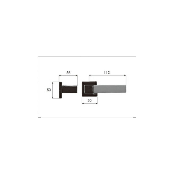 LIXIL補修用部品 リビング建材用部品 ドア ハンドル：スクエアFハンドル空錠[MZSZCF052]【リクシル】【TOSTEM】【トステム】【木製建具】【木製ドア】【木製扉】【レバーハンドル】【取手】