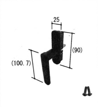 三協アルミ補修用部品 装飾窓 戸車・把手：把手[W-C1-0540] 【三協】【全開放サッシ戸車】【フルオープンサッシ戸車】【マディオフルオープン戸車】【カムラッチハンドル】【ダミーハンドル】【グレモンハンドル】【テラスドアハンドル】