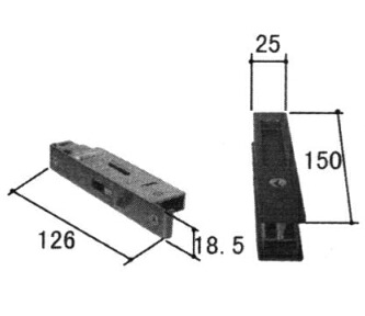 三協軽銀取りつくろう用部分品 勝手口 錠：錠(たてかまち)[WD3110]【三協】【相応う商いもの名を蓋すがた絵にてご突きとめる下さい】【アルペンPL・アルジュR70・アペックスVR・框部屋の入り口A型・勝手口片引戸】