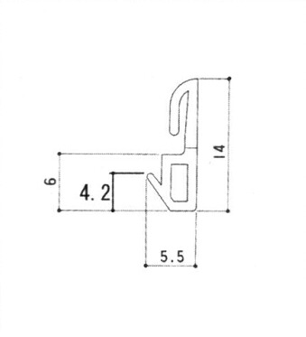 三協アルミ補修用部品 玄関引戸 気密材：気密材(たて枠)[WD1077] 【三協】【玄関引き戸】【AT材】【戸当り材】【ゴム材】【衝撃緩衝材】