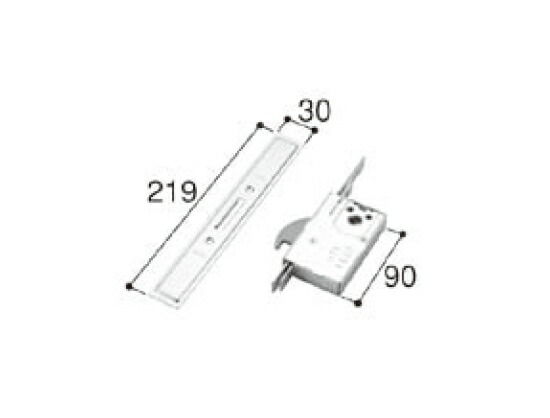 源右衛門 楽天市場】TOSTEM 錠ケース QDJ-695 U-SHIN SHOWA バックセット