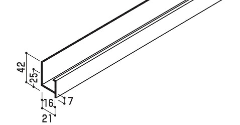 営業所止専用品 YKK ap アルミ 外壁 アルカベール ロカストーン[単色塗装] 開口部・見切部：ヨコ廻り縁２型 4000ミリ 8本