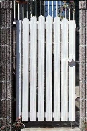 YKKAPガーデンエクステリア 門扉 シンプレオＡＢ１型( A１型) 片開き[門柱内開きセット]：[幅800mm&times;高1200mm]｜ノース＆ウエスト