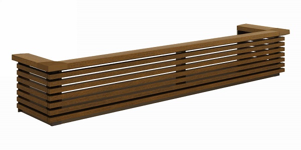 YKKAP窓まわり フラワーボックス ルシアス 横ストライプ 高さ333：出幅:413mm[幅2718mm]｜ノース＆ウエスト