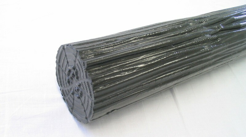 融雪器具・樹脂製杭 樹脂製杭 100φ擬木丸太：φ100×750mm 5本入り【丸杭】【土留め】【看板】【OB杭】【垣根杭】【庭まわり】【花壇】【庭園】【ロープ柵】【チェーン柵】