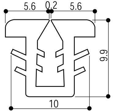 YKKAP窓サッシ 部材 ガラスビート ロール品：9ｍｍ開口・ガラス厚2mm・3ｍｍ用(K-6429)150ｍ 6,716円