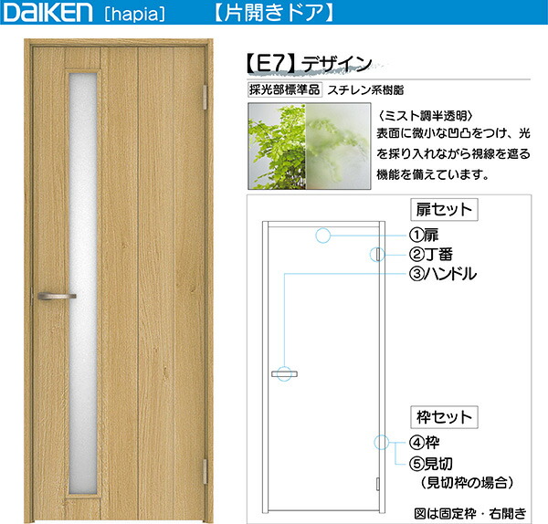 未使用 ドア 大建 DAIKEN(ダイケン) 室内ドア hapia(ハピア) 見切枠