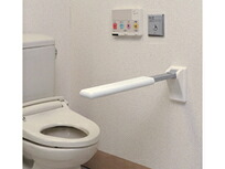 リフォーム用品 バリアフリー トイレ用手すり オーバル補助手すり：ナカ工業 レストハンドスレンダー フロントタイプSL-1 640ｍｍ