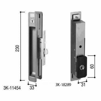 楽天市場】引戸錠セット 2枚建用(HH-J-0221U5)【玄関引戸】【玄関