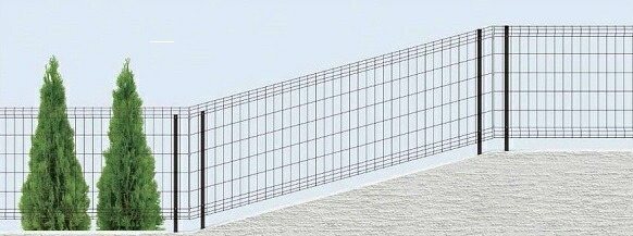 YKKAPガーデンエクステリア フェンス イーネットフェンス A1FK型[傾斜地用]：[高1800mm]｜ノース＆ウエスト