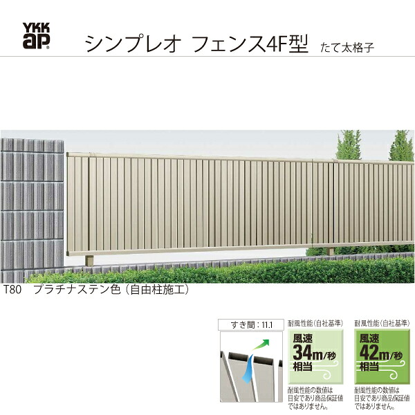 YKKAPガーデンエクステリア 形材フェンス シンプレオフェンス 本体：TS1型[幅2000mm]｜ノース＆ウエスト 14,066円
