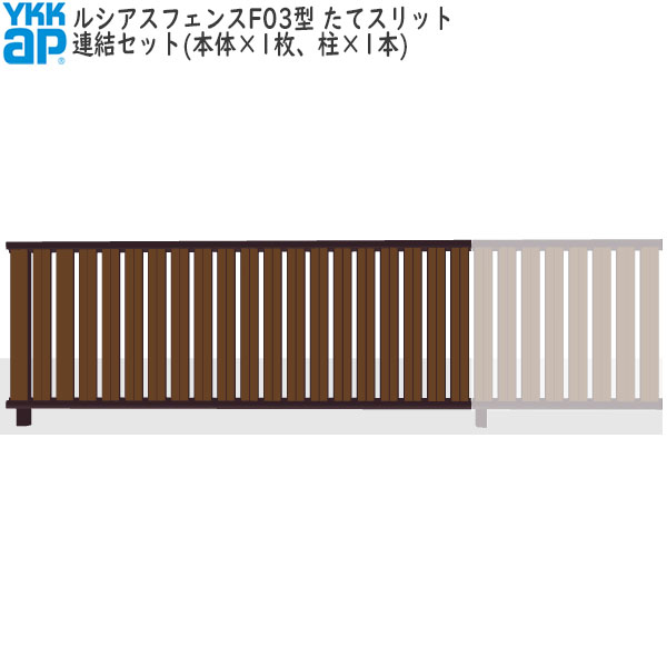 YKKAPガーデンエクステリア 形材フェンス ルシアスフェンス セット品 TS2F型：連結セット