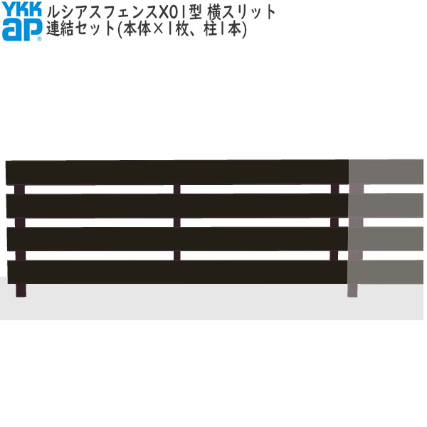 YKKAPガーデンエクステリア 形材フェンス ルシアスフェンス セット品 X01型：連結セット