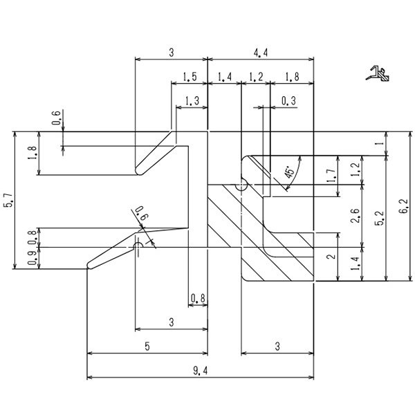 楽天市場】YKKAP交換用部品 上框AT材 1ｍ(2K-24545) : ノース＆ウエスト