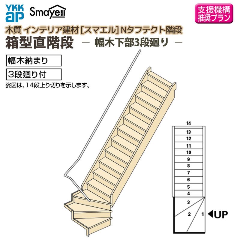 YKKAP スマエル 上がり段 箱型直上がり段 幅木下部3段回転運動 判定基準 ：W08大いさ
