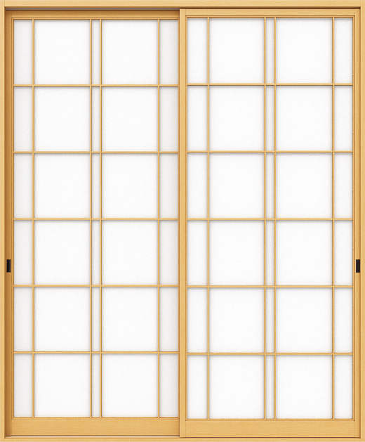 YKKAP スマエル 新和風 中仕切り明かり障子 引違い戸 [ 2枚建 ] ( 紙貼明かり障子 ) 今めかしい吹寄 【 明かり障子のみ 】 ： 幅813～1590mm×高2000～2171粍(UW×UH)