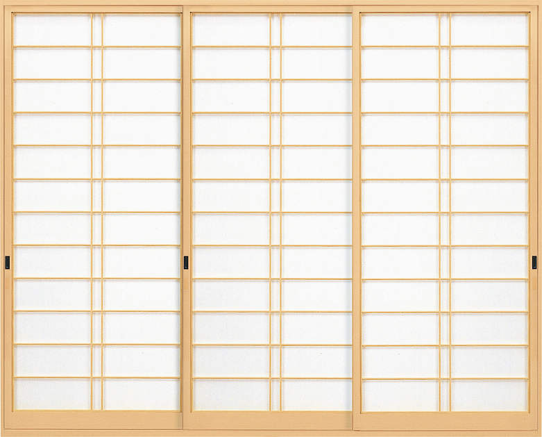 YKKAP スマエル 新和風 間仕切障子 引違い戸 [ 3枚建 ] ( 両面格子 ) 横繁吹寄 【 障子のみ 】 ： 幅1206～2500mm×高2172～2345mm(UW×UH)