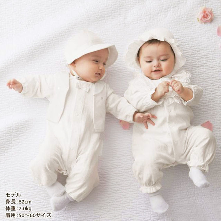 楽天市場 ベビー服 ツーウェイオール 帽子 セット カバーオール 新生児 ロンパース セレモニードレス 北辰商店