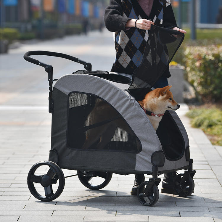 ペットカート 耐荷重50kg 折りたたみ 多頭 中型犬 小型犬 猫 軽量 組立