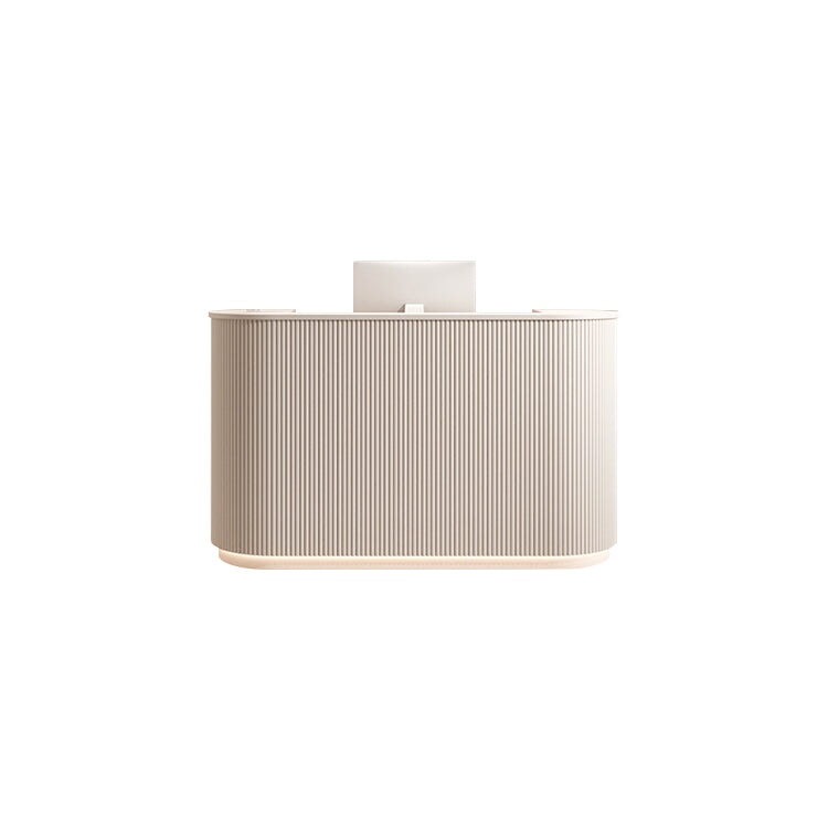 【受注生産商品】受付カウンター受付台 レジ台 コンパクト 高級感 R加工 LEDテープライト 上部天板付き ダークグリーン  受付 フロント インフォメーション 窓口 オフィス 会社 事務 業務用 引き出し