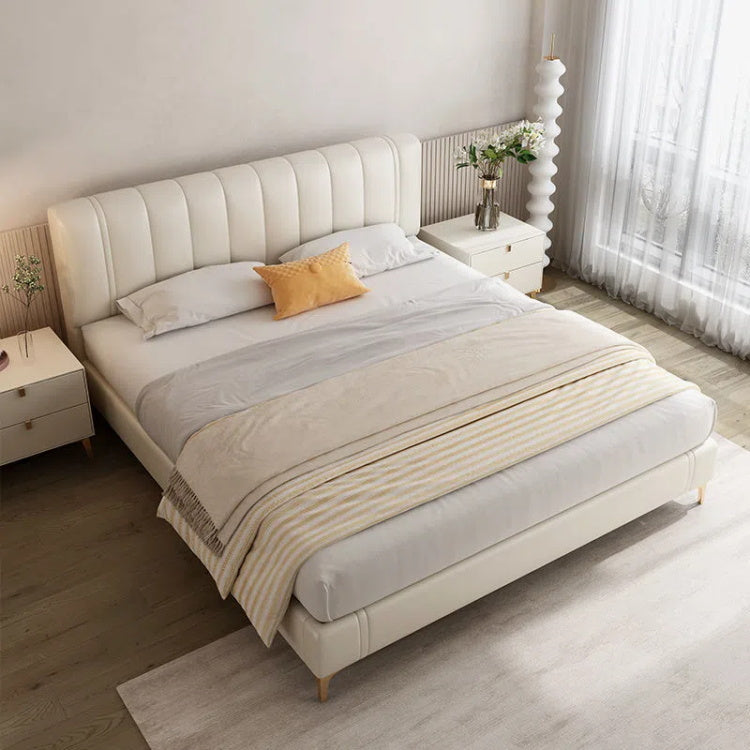 【受注生産商品】ベッド 本革レザー シンプルモダン ダブル 北欧 新婚用 イタリア式 手の届く贅沢 収納 無垢材 主寝室 柔らかい ベッド ダブル 室内 ベットフレーム マットレス シンプル|北辰商店
