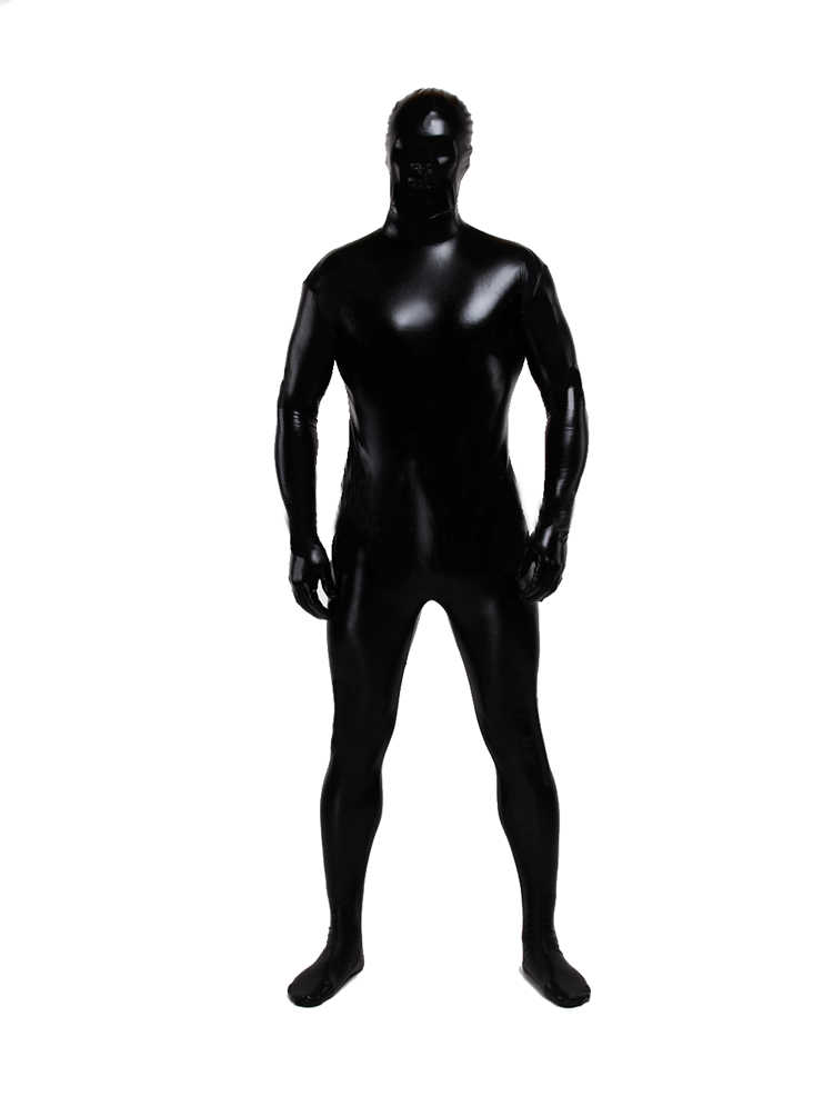 全身タイツおもしろい 服 ブラック 人気者 なりきり 大人用 zentaiアイテム(着脱簡単)フロントジッパー 忘年会 クリスマス会　大人用　メンズ レディース パーティー パーティーグッズ ハロウィン