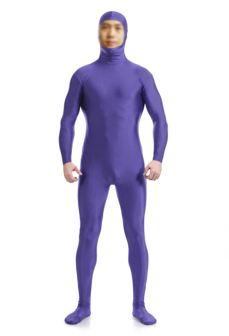 ☆　女性サイズ・フラットパープル全身タイツ　☆　ZENTAI、コスプレ、戦隊