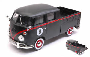 【送料無料】ホビー　模型車　車　レーシングカー フォルクスワーゲンフォルクスワーゲンタイプダブルキャビンアップ＃マットブラックレッドモデルピック