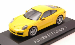 【送料無料】ホビー 模型車 車 レーシングカー ポルシェカレラスライスモデルporsche 911 carrera 4 coupe yellow 143 model herpa
