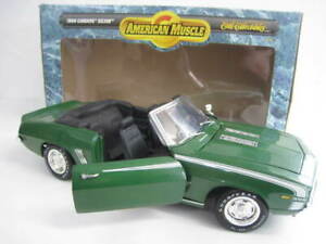 【送料無料】ホビー　模型車　車　レーシングカー カマロカブリオレアメリカスケールボックスcamaro ss396 cabriolet 1969 in vert ertl american muscle echelle 118 neuf dans sa boite